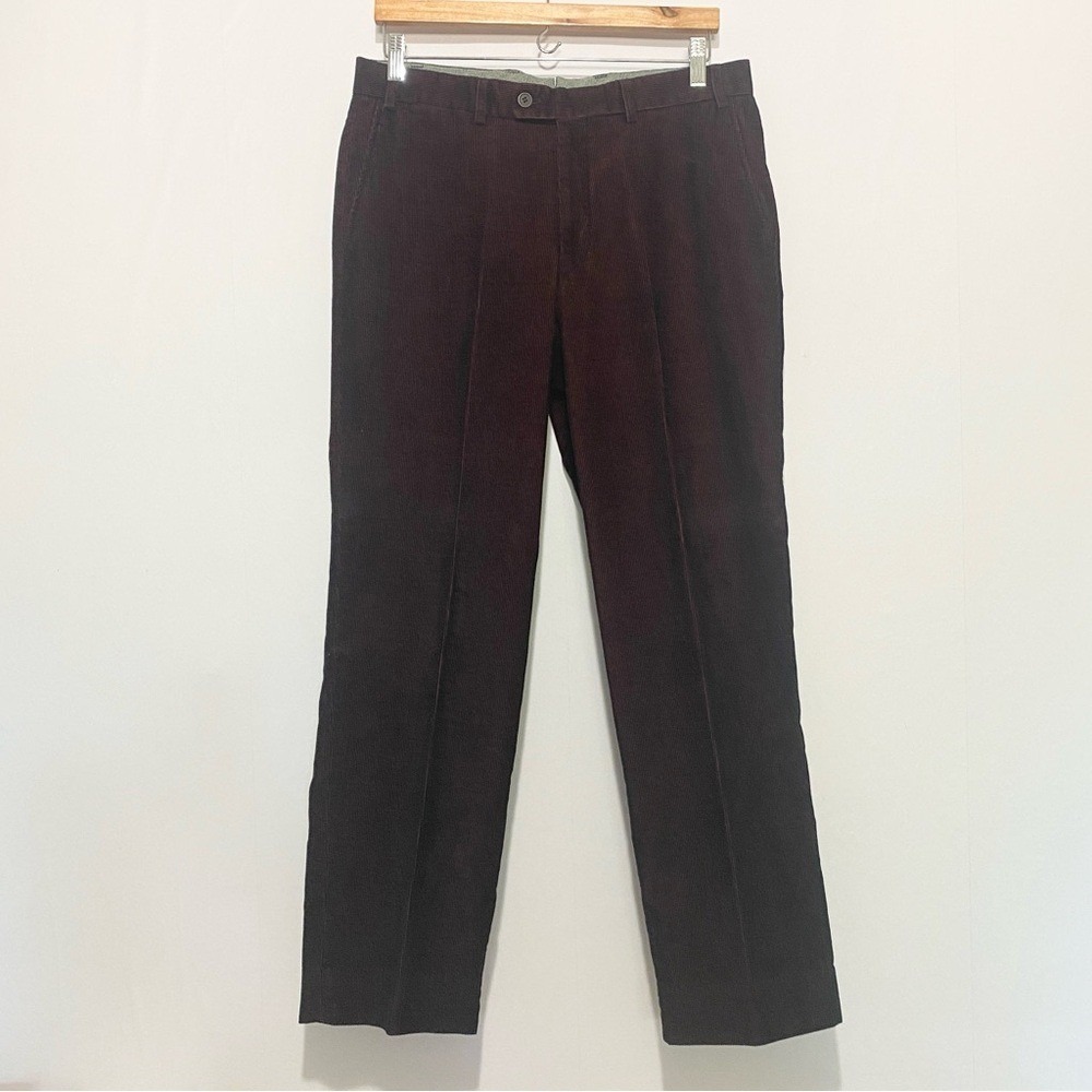 Hiltl Men's Corduroy Dress Pants 33x38 Germany Luxury Trousers Tailored